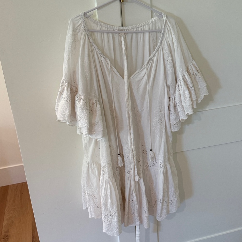 Rare Spell Capulet Broderie Anglaise Frill Smock Dress - Picture 7 of 9